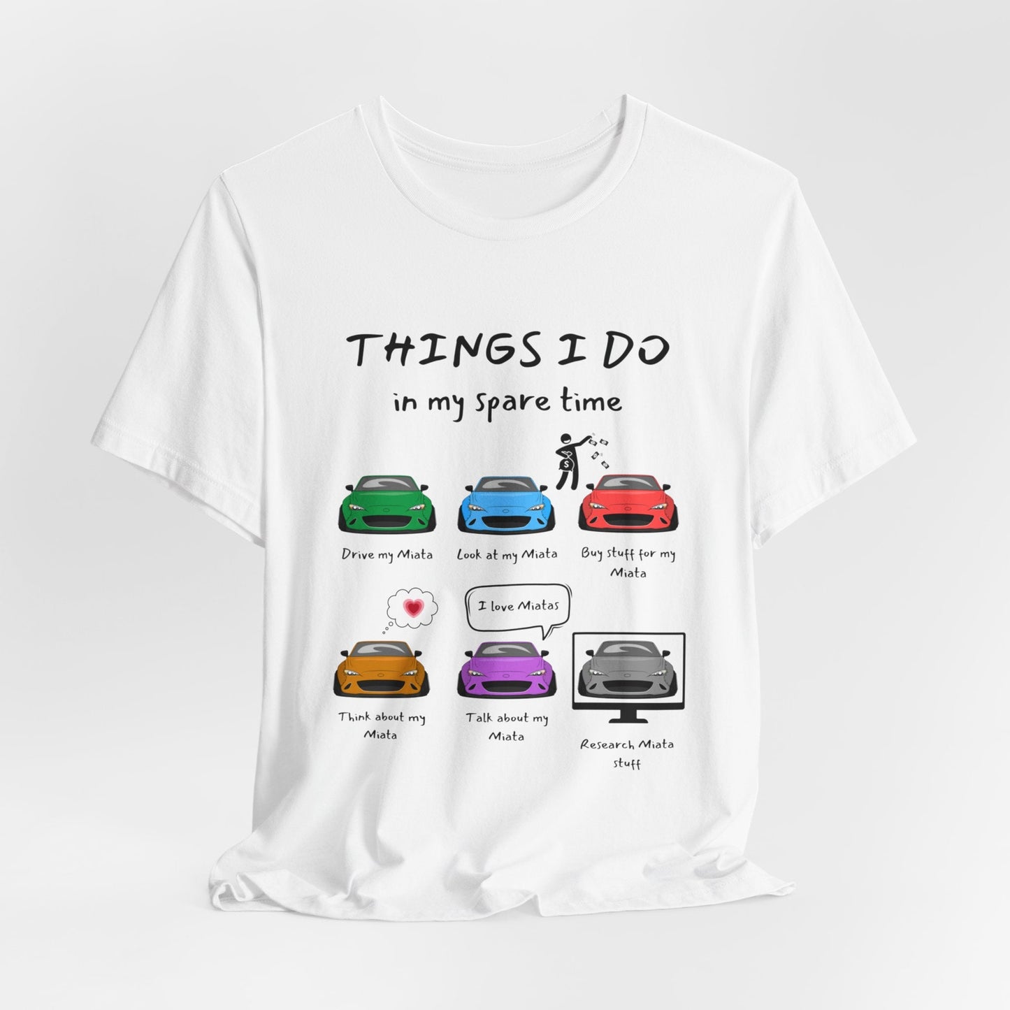 Miatas in my Spare Time ND v2 Jersey Short Sleeve Tee