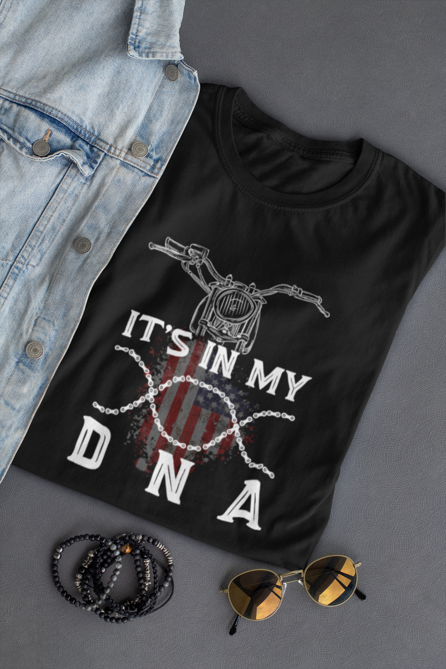 Motorcycle Riding is in my DNA Jersey Short Sleeve Tee