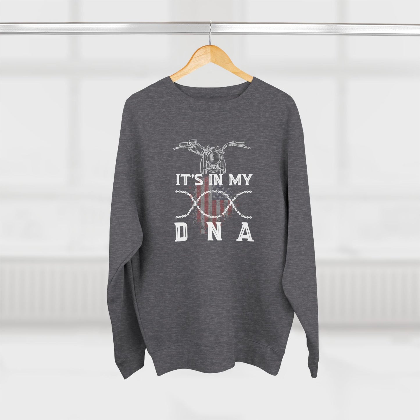 Motorcycle Riding is in my DNA Premium Crewneck Sweatshirt