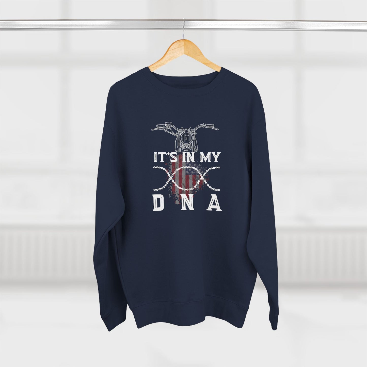 Motorcycle Riding is in my DNA Premium Crewneck Sweatshirt