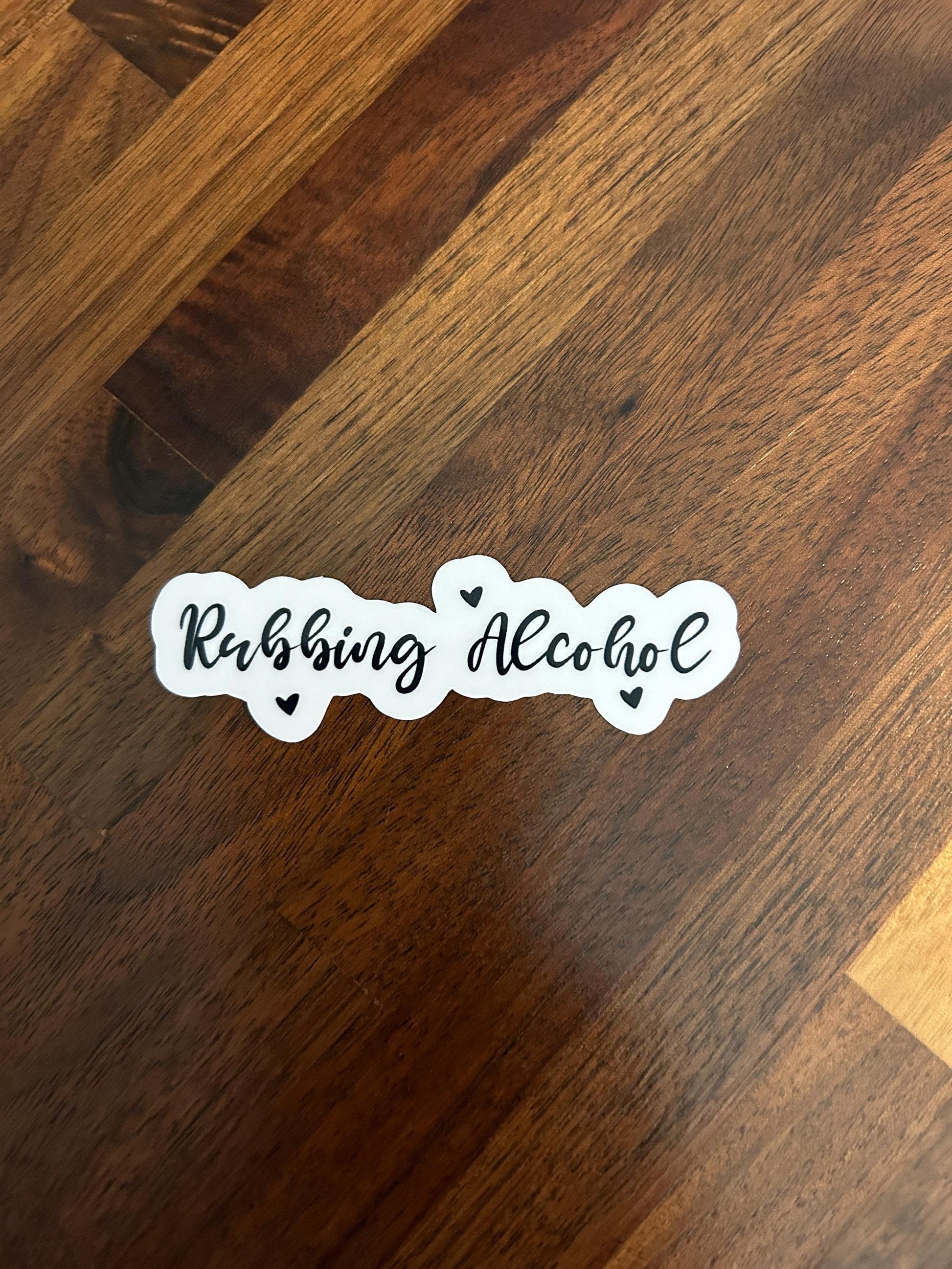 Rubbing Alcohol Household Label Laminated Vinyl Sticker