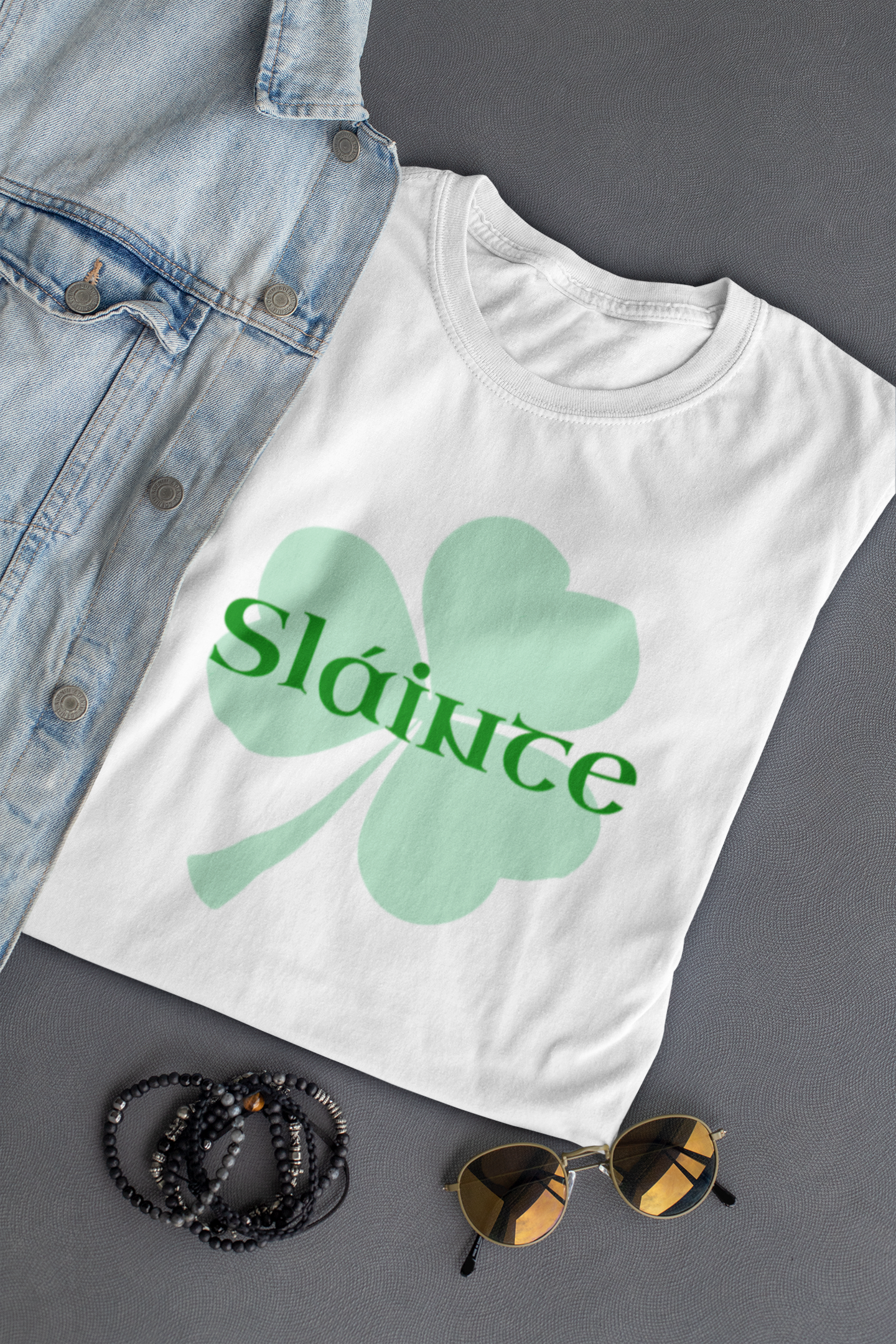 Slainte Irish Gaelic Toast Jersey Short Sleeve Tee