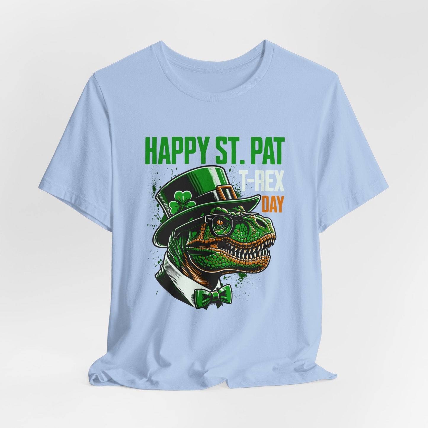 St. Patrick's Day T-Rex Dinosaur Jersey Short Sleeve Tee