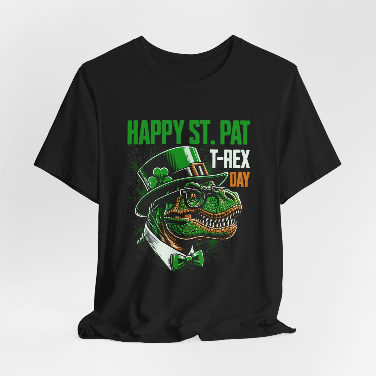 St. Patrick's Day T-Rex Dinosaur Jersey Short Sleeve Tee