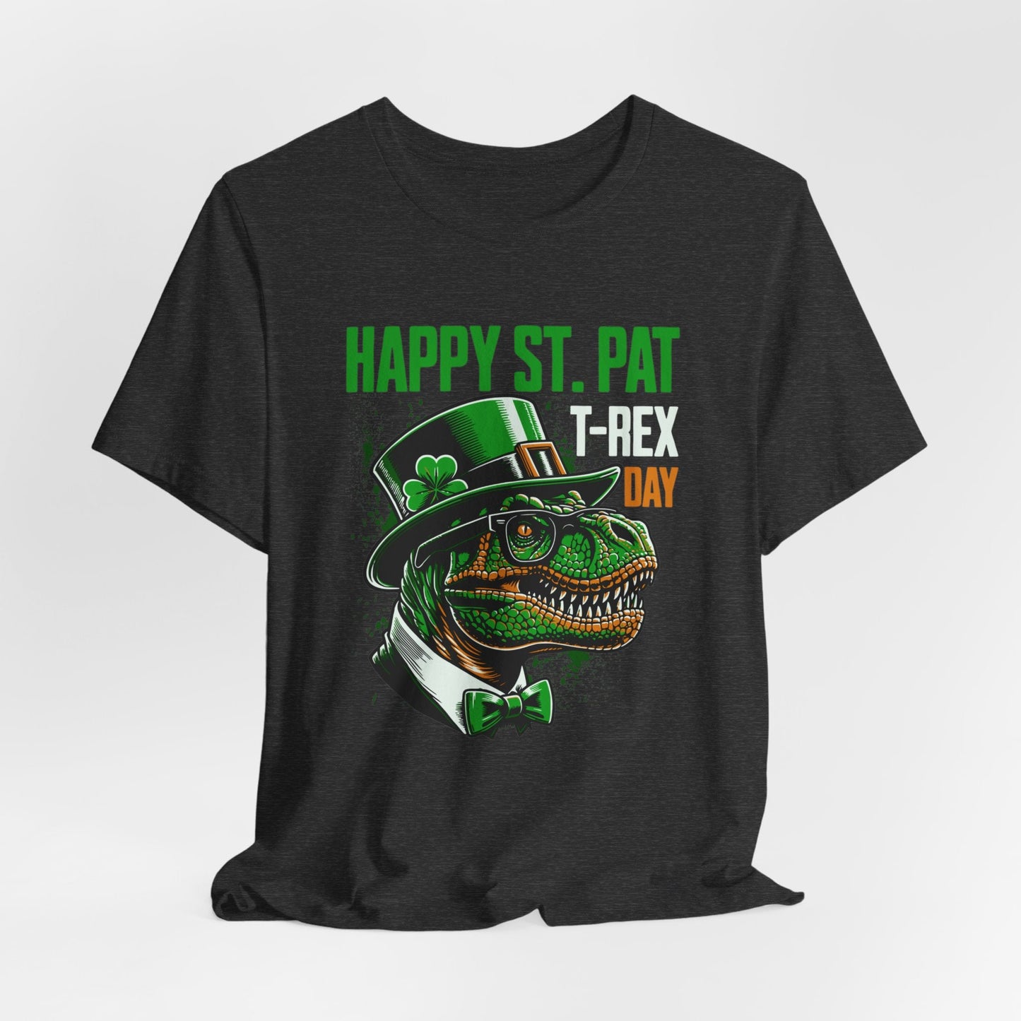 St. Patrick's Day T-Rex Dinosaur Jersey Short Sleeve Tee