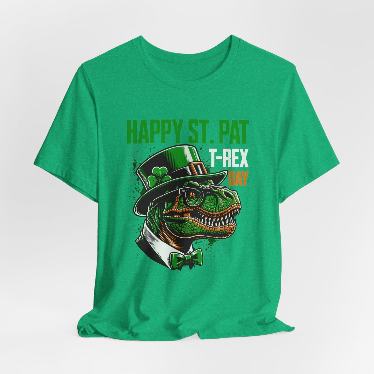 St. Patrick's Day T-Rex Dinosaur Jersey Short Sleeve Tee