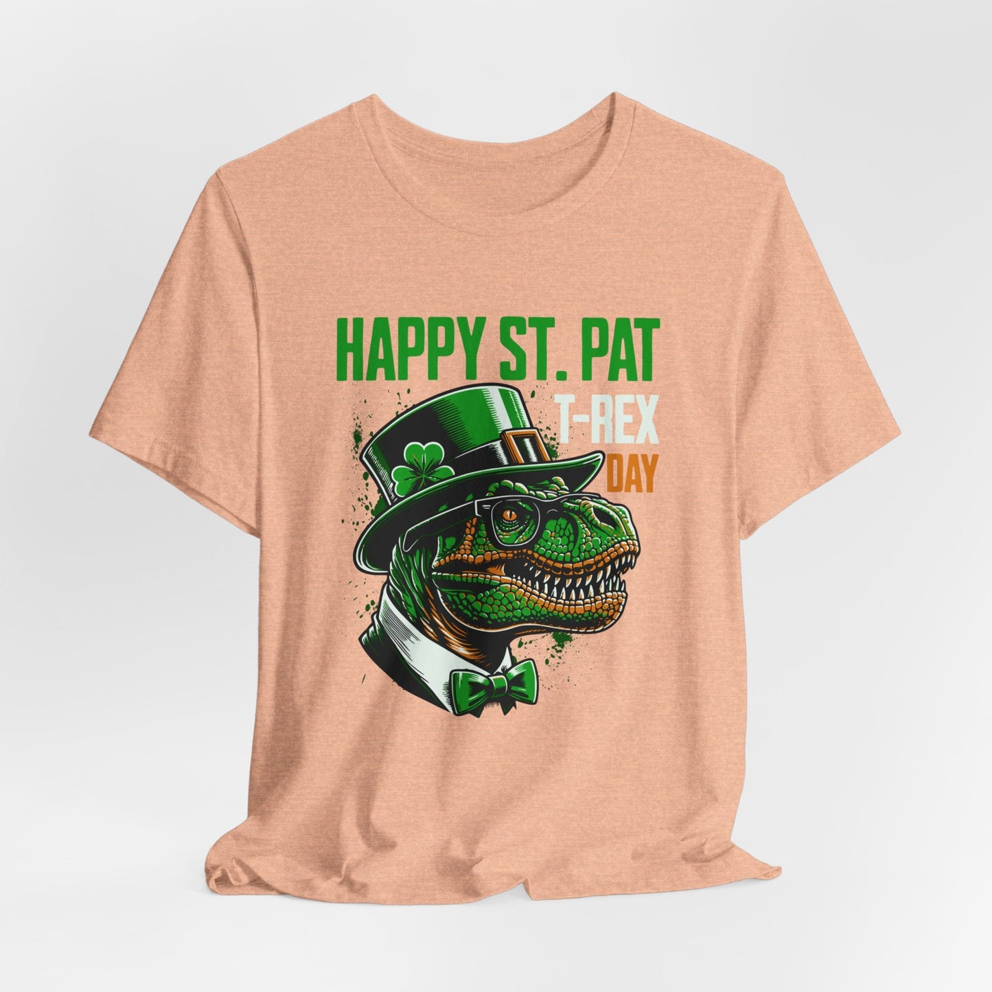 St. Patrick's Day T-Rex Dinosaur Jersey Short Sleeve Tee