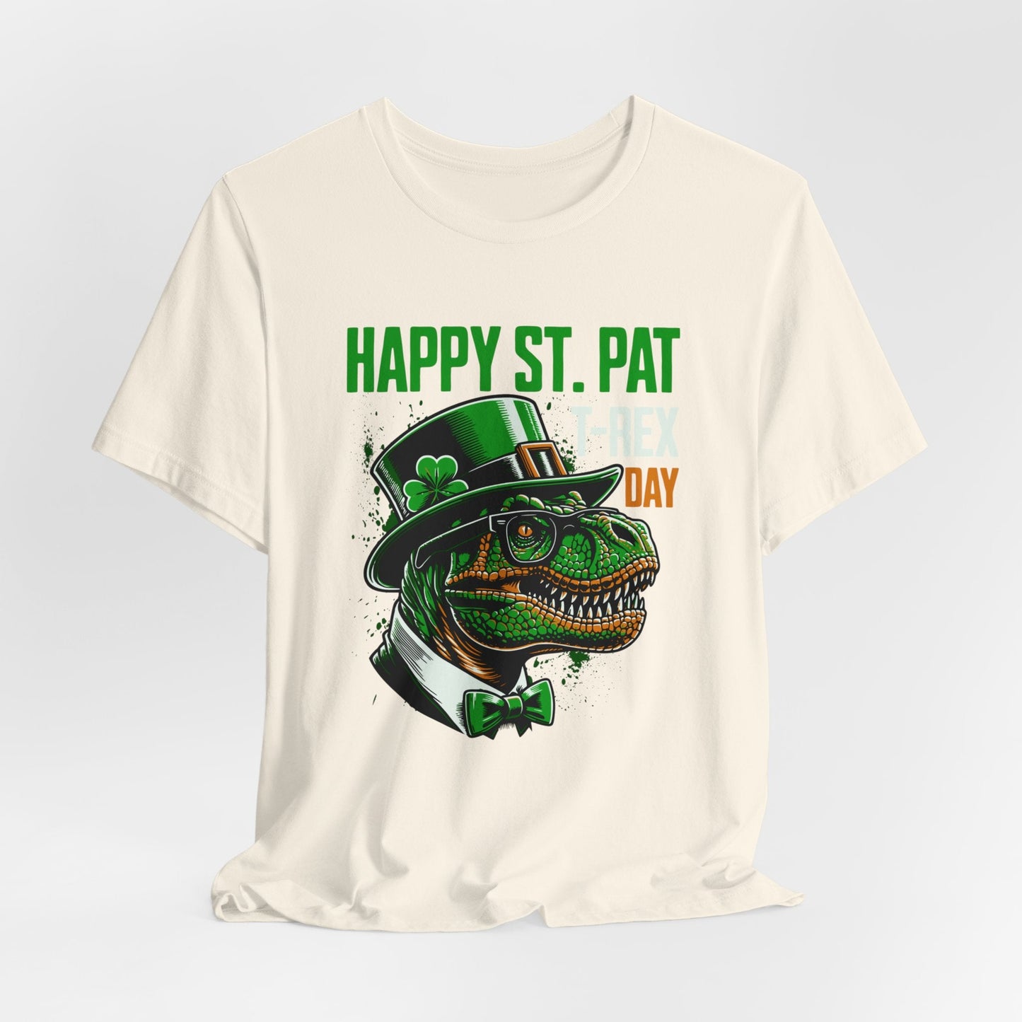 St. Patrick's Day T-Rex Dinosaur Jersey Short Sleeve Tee