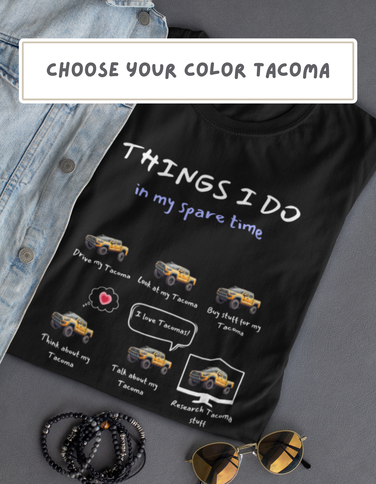 Tacoma Trucks in my Spare Time (Personalized Color) Jersey Short Sleeve Tee