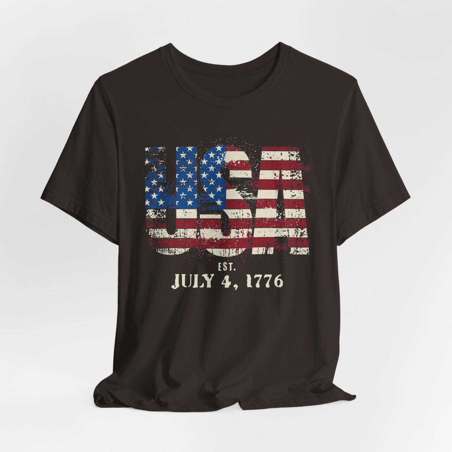 USA Flag July 4 Jersey Short Sleeve Tee