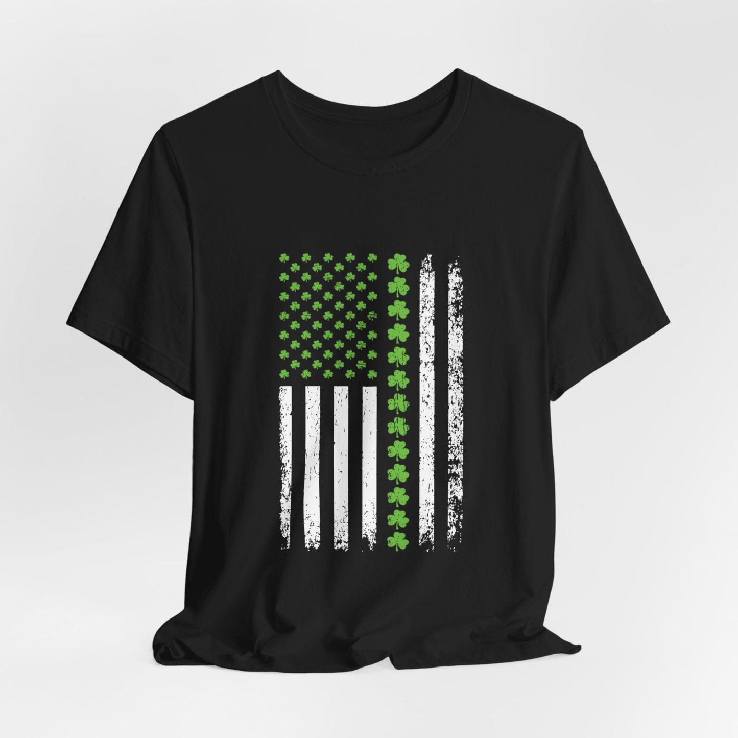 USA Flag St Patricks Day Irish Jersey Short Sleeve Tee