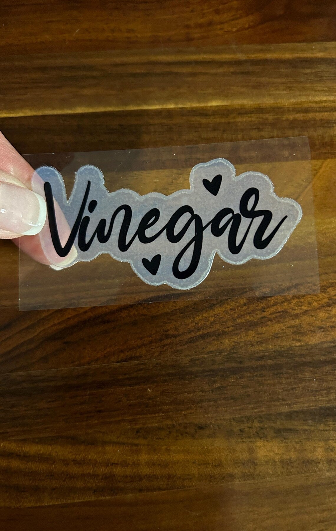 Vinegar Household Label Translucent Vinyl Sticker